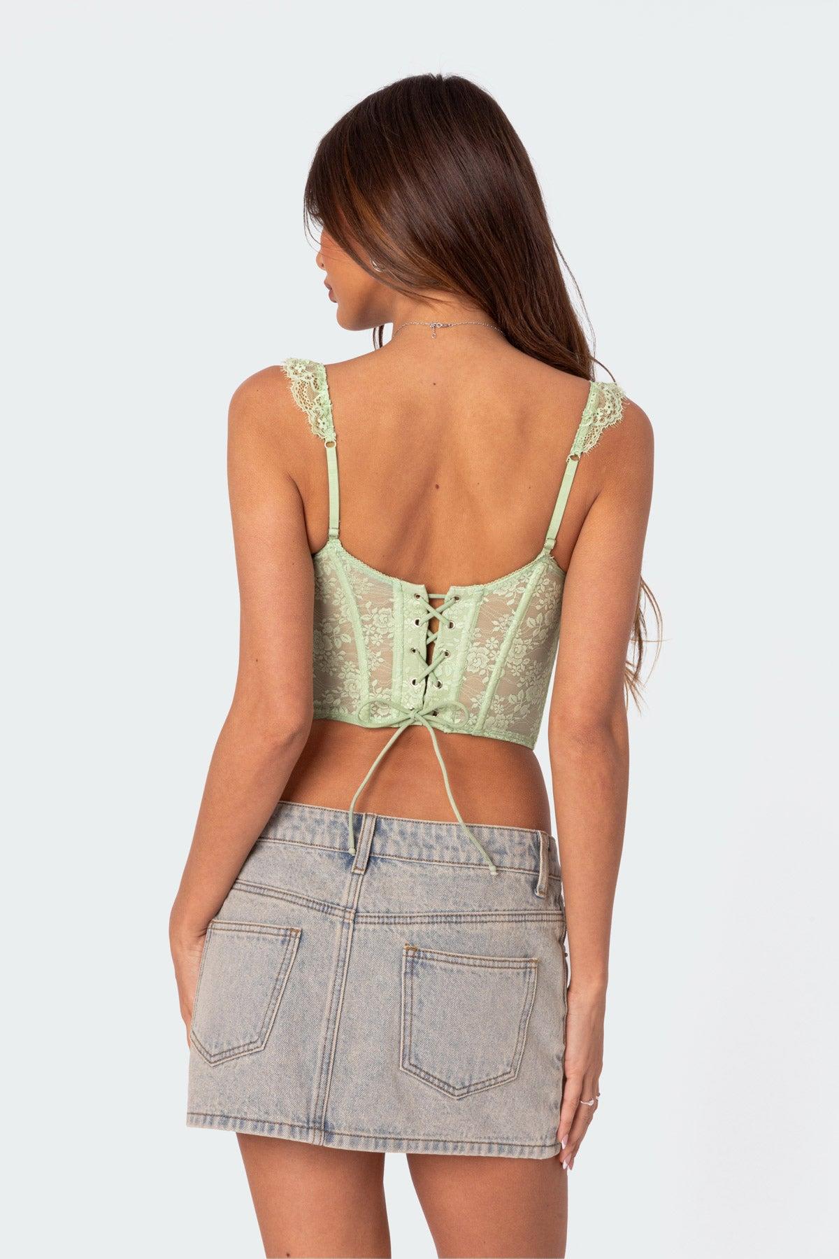 Amaya Sheer Lace Corset Product Image