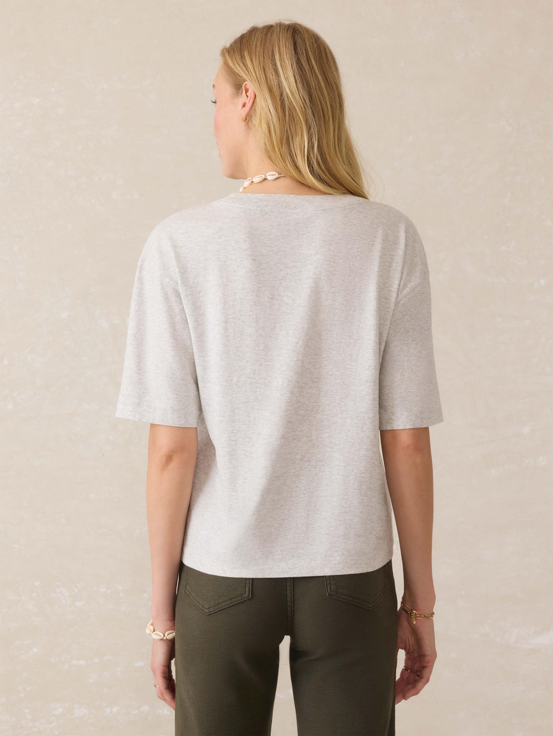 Sunwashed Regenerative Cotton Vintage Tee - Light Grey Heather Product Image