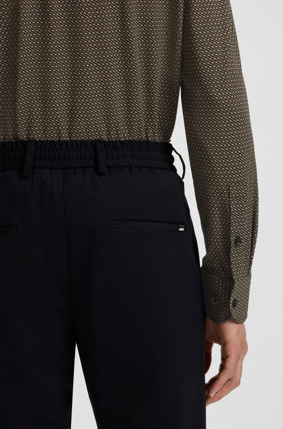 Slim-fit shirt in cotton with monogram print Product Image