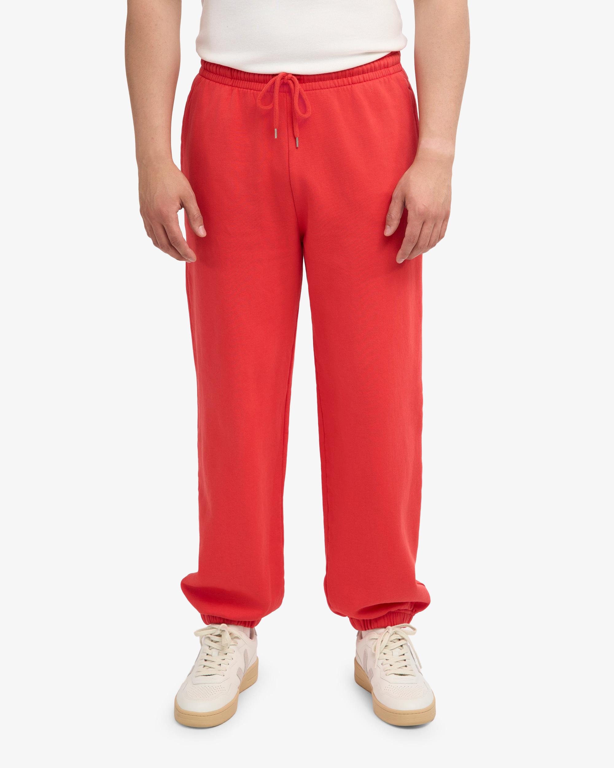 Organic Relaxed Sweatpants - Red Tangerine Product Image