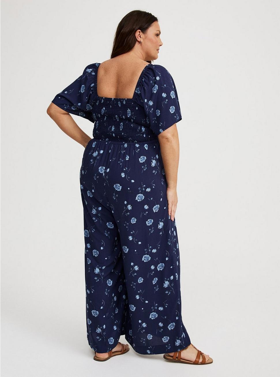 Flutter-Sleeve Smocked Jumpsuit Product Image