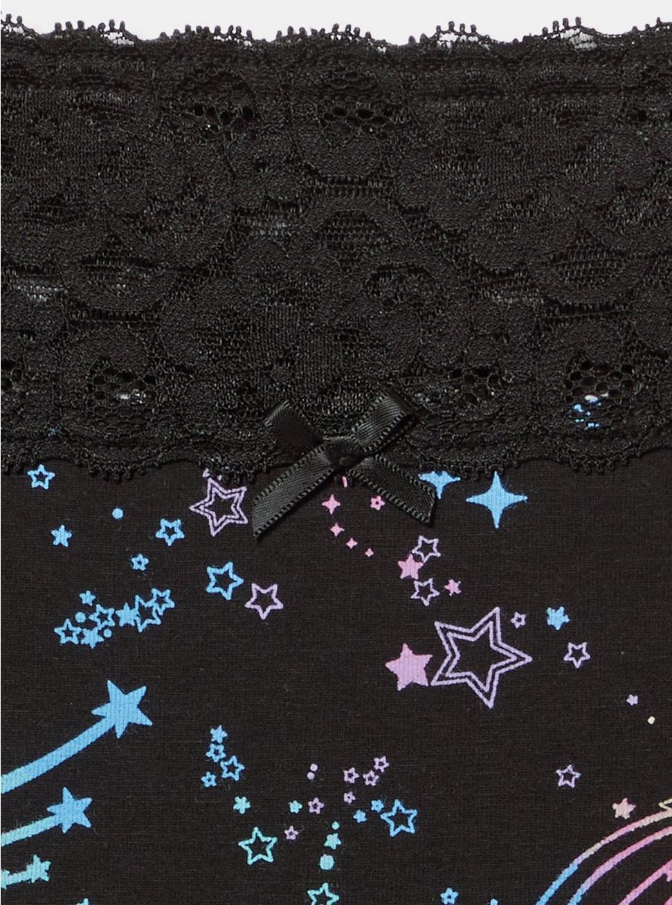 Cotton Mid-Rise Hipster Lace Trim Panty Product Image