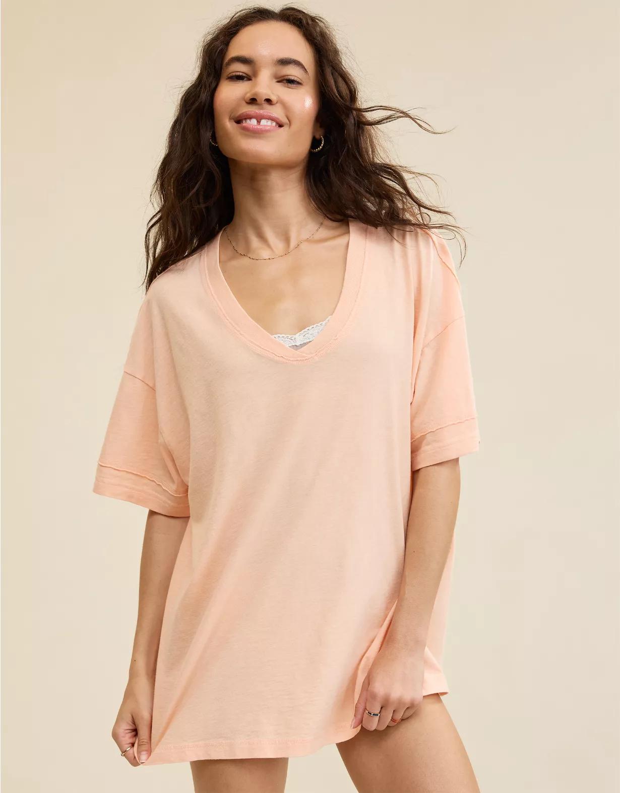 Aerie Voop Oversized Boyfriend T-Shirt Women's Product Image