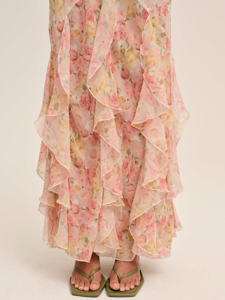 Elea Maxi Dress — Peach Product Image