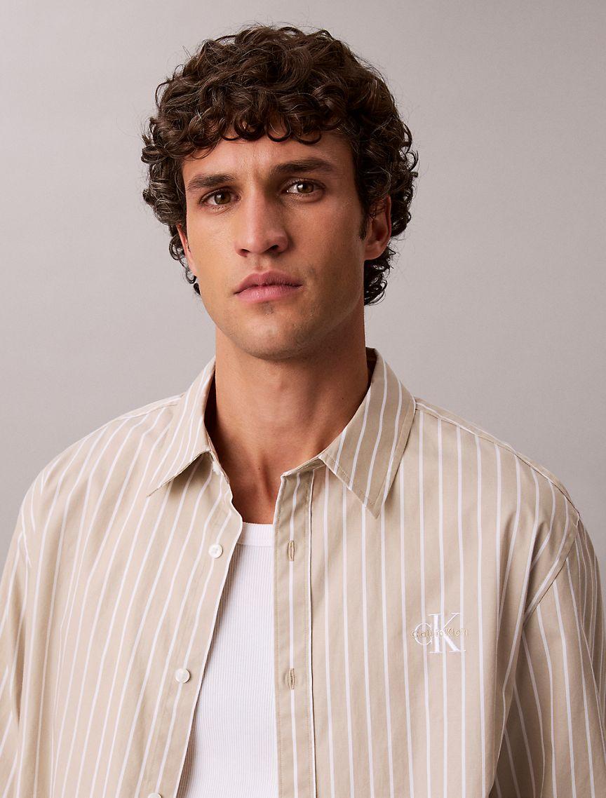 Washed Poplin Stripe Button-Down Shirt Product Image