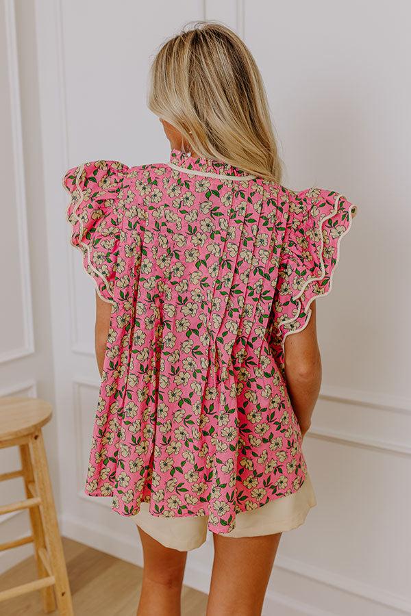 Brunch On The Patio Floral Top Product Image