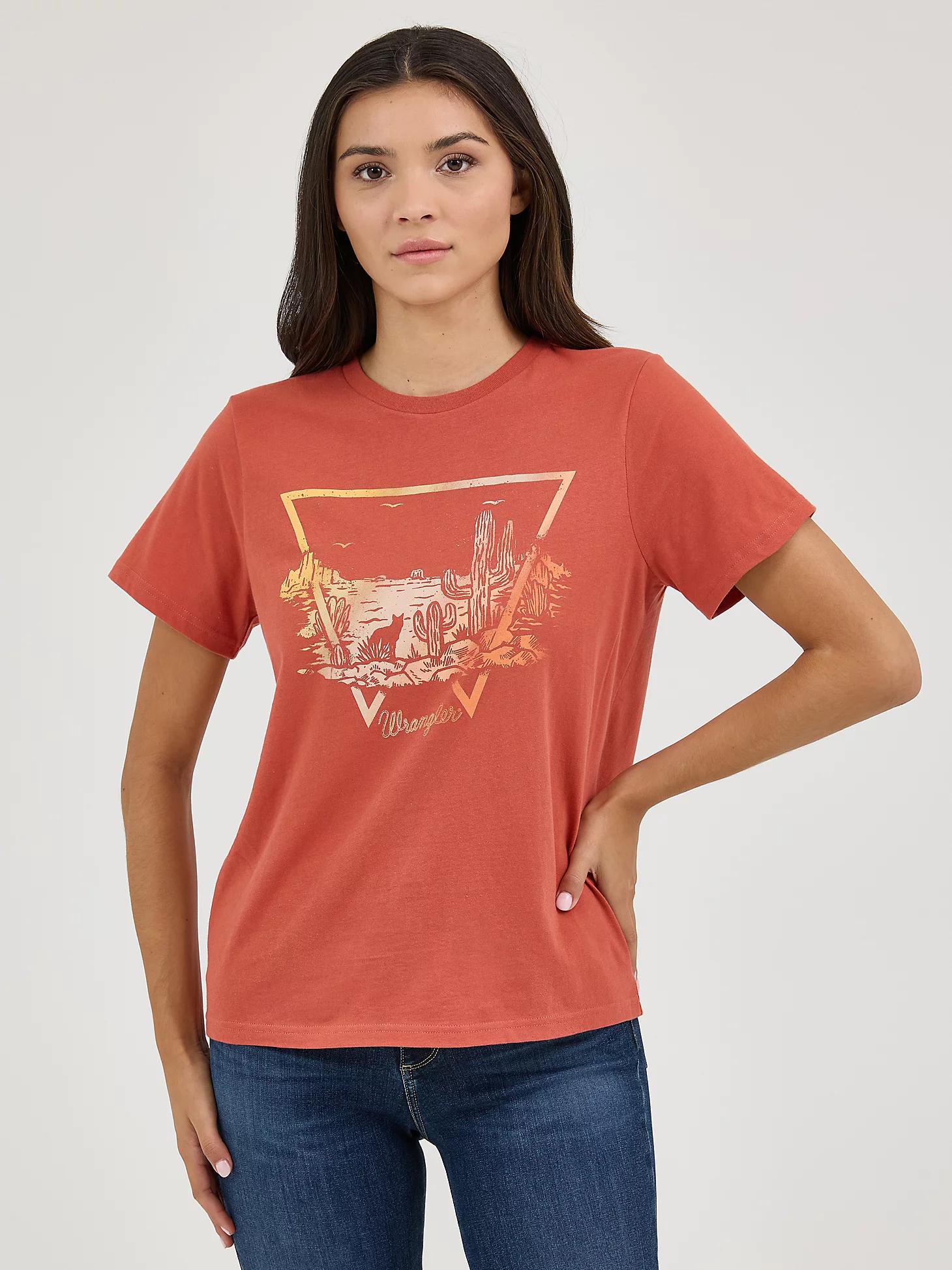Women's Wrangler Southwestern Graphic Regular Fit Tee in Bruschetta Product Image