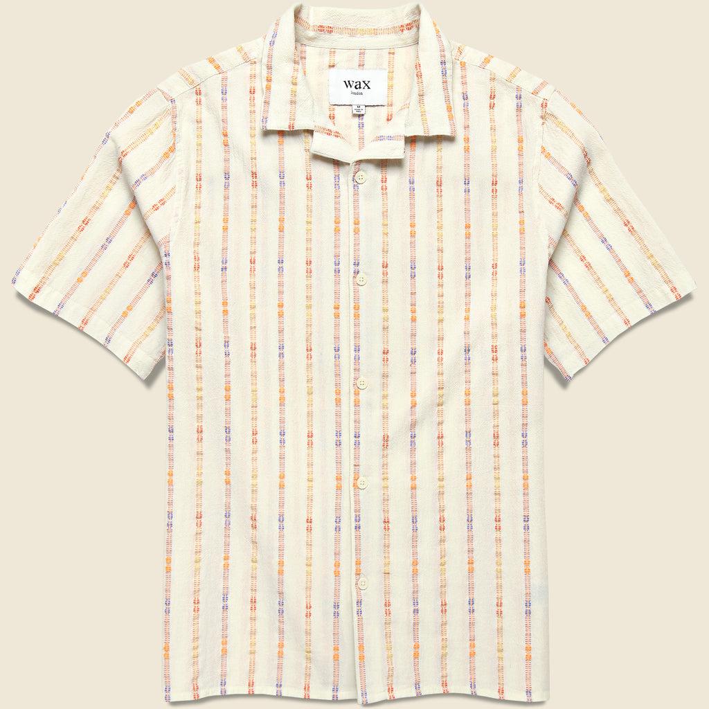Multi Loom Stripe Didcot Shirt - Ecru Product Image