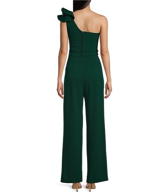 Honey and Rosie One Shoulder Ruffle Jumpsuit Product Image