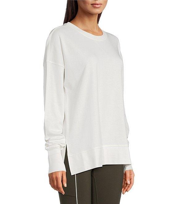 Sweaty Betty After Class Organic Cotton Blend Crew Neck Long Sleeve Longline Sweatshirt Product Image