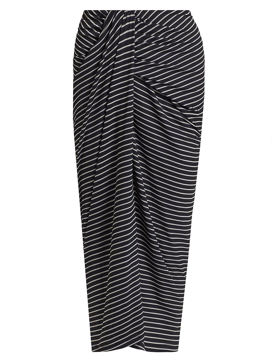 Womens Rosalie Striped Draped Skirt Product Image