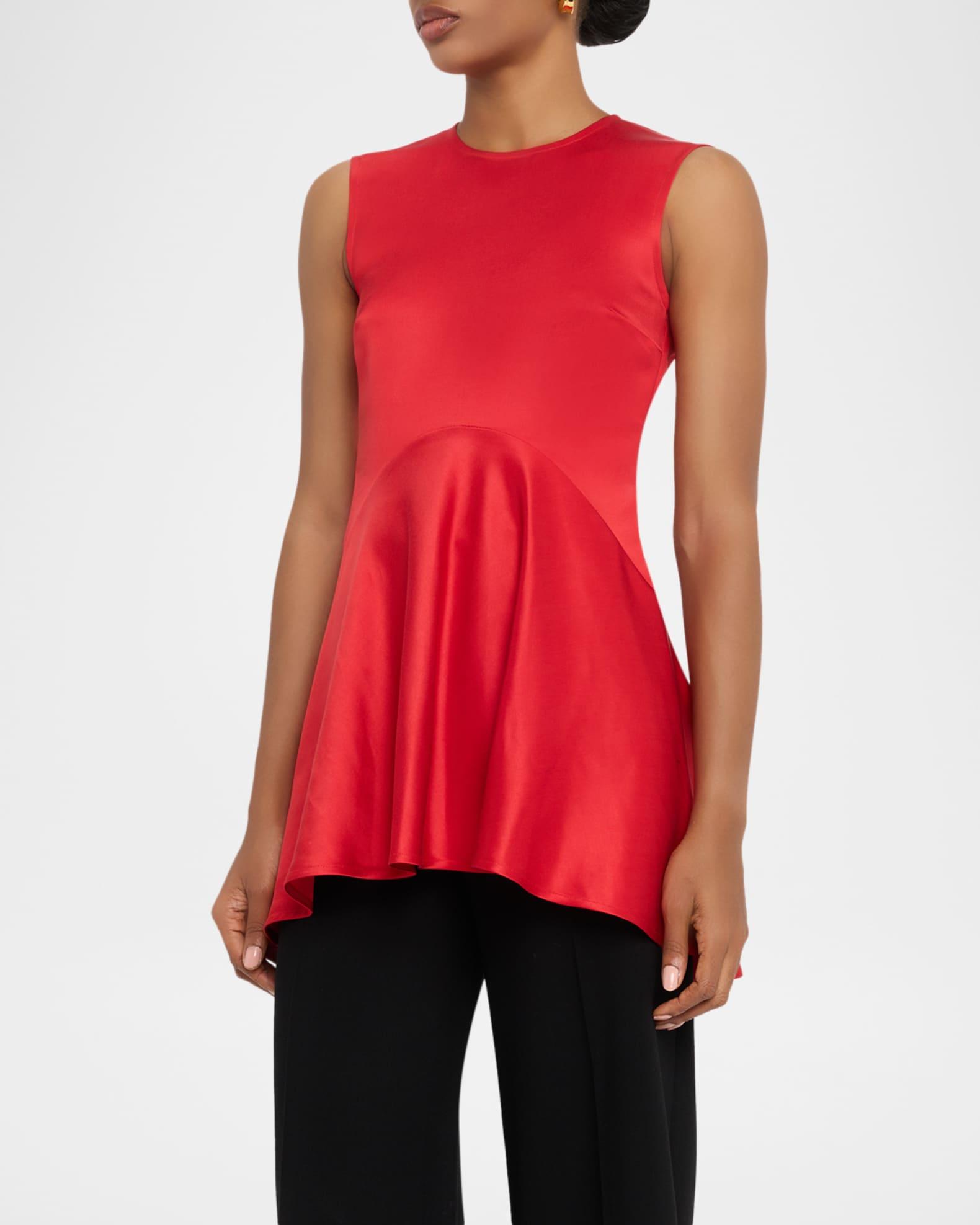 Sleeveless High-Low Peplum Top Product Image