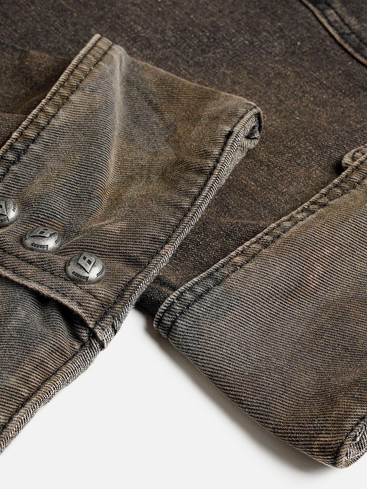 Aelfric Eden Washed Cuffed Barrel Jeans Product Image