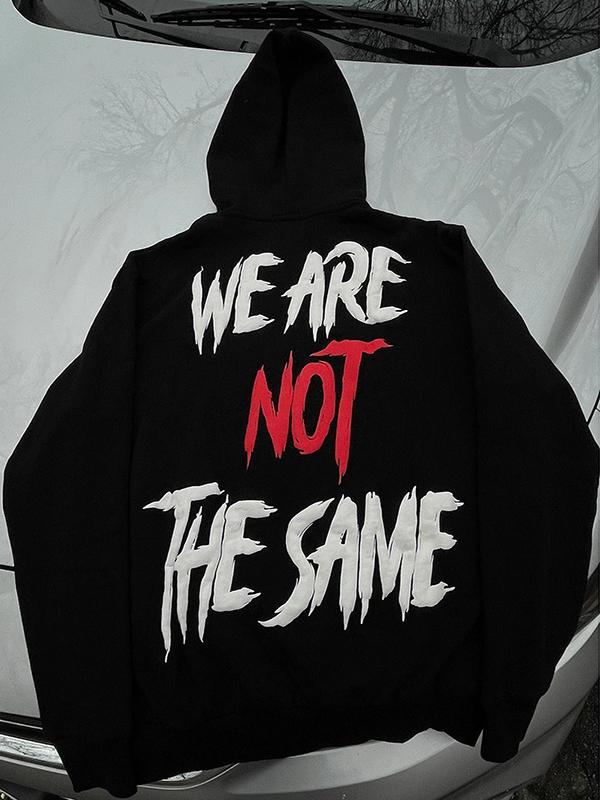 Men's Hip Pop Letter Print Oversized Hoodie Product Image