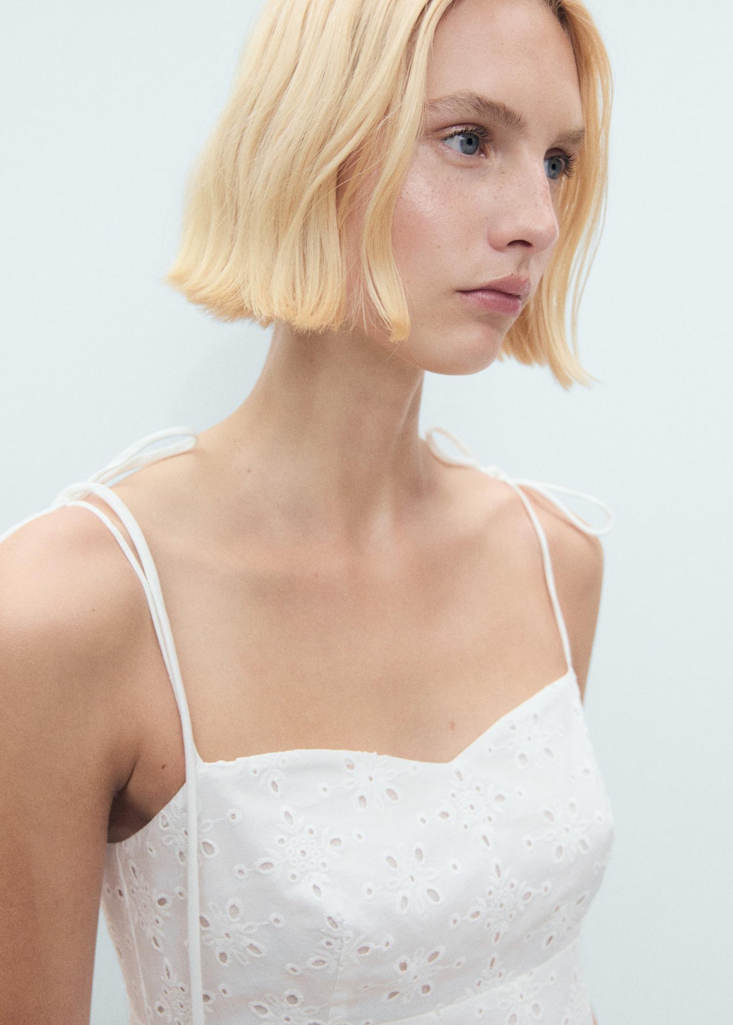 Die-cut midi-dress - Women | MANGO USA Product Image