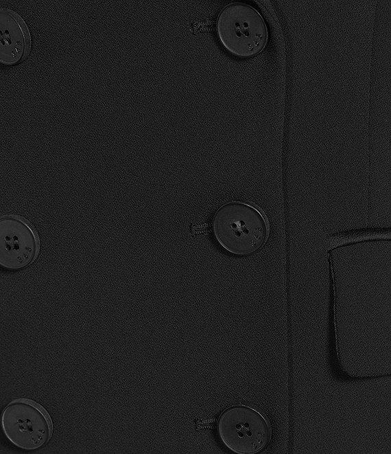 Marella Stella Lapel Collar Satin Double Breasted Blazer Product Image