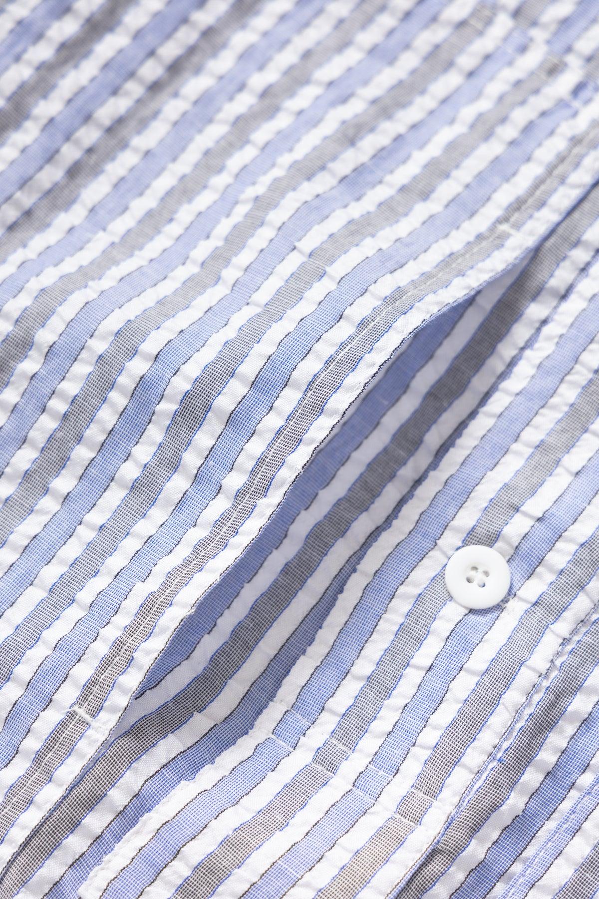 Blacksmith - Striped Military Popover - Blue Product Image