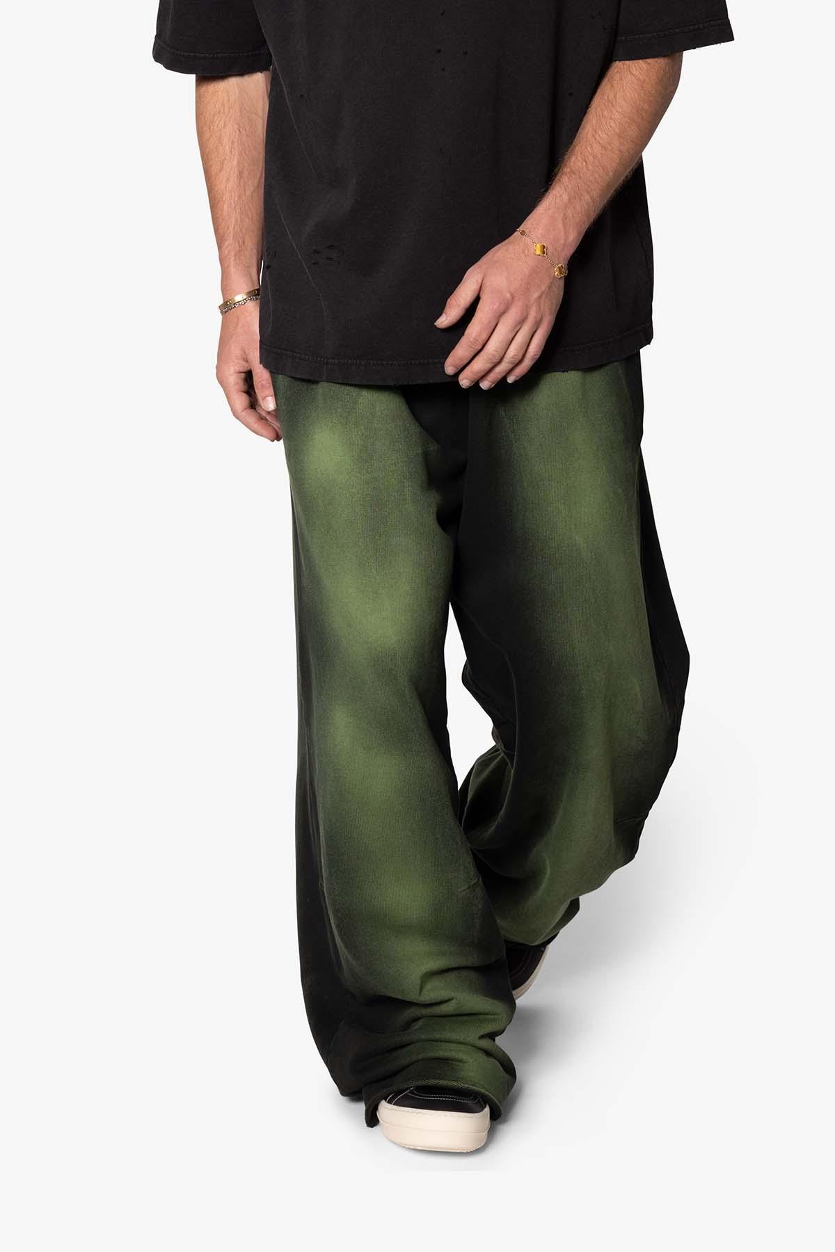 Sprayed Ultra Baggy Sweatpants - Olive/Black Product Image