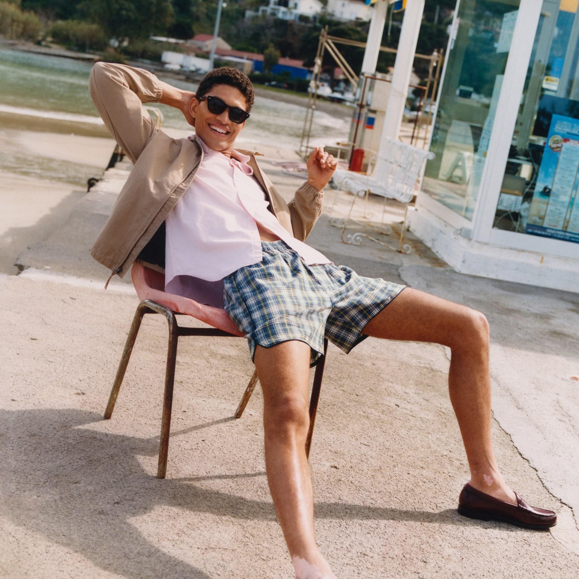 5" cotton short with piping Product Image