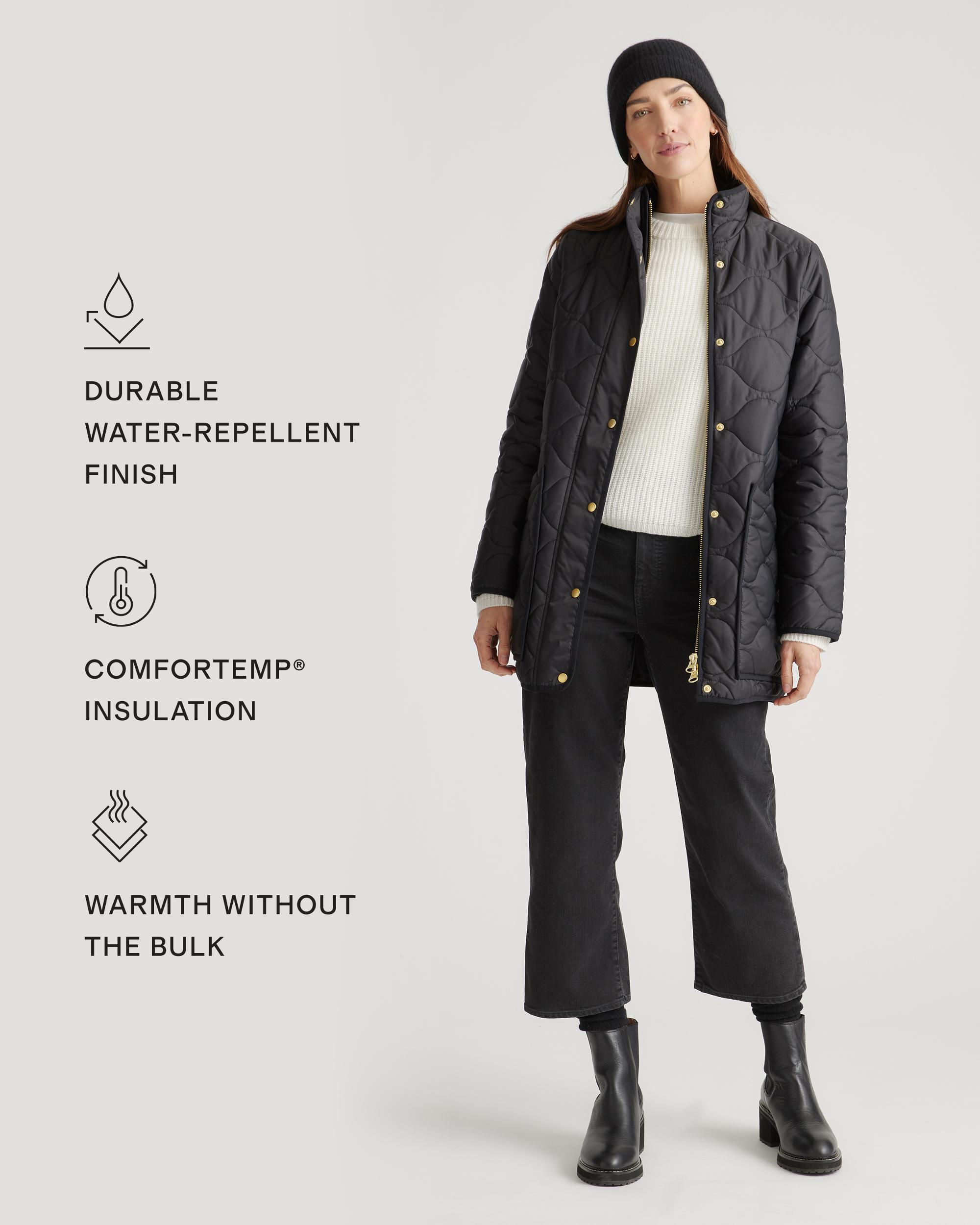 Quince | Women's Featherless Quilted Long Puffer Jacket Nylon Product Image