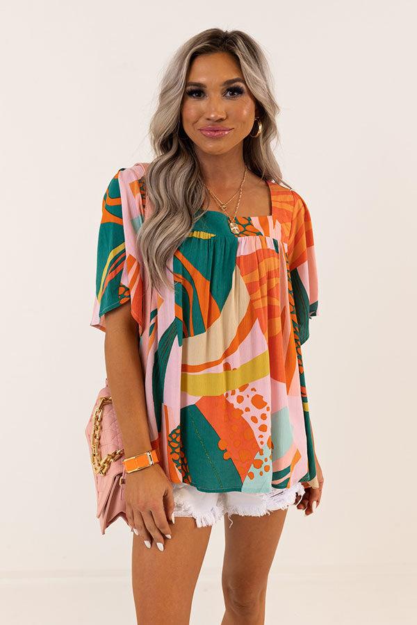 Seeking Sunshine Shift Top In Green Product Image