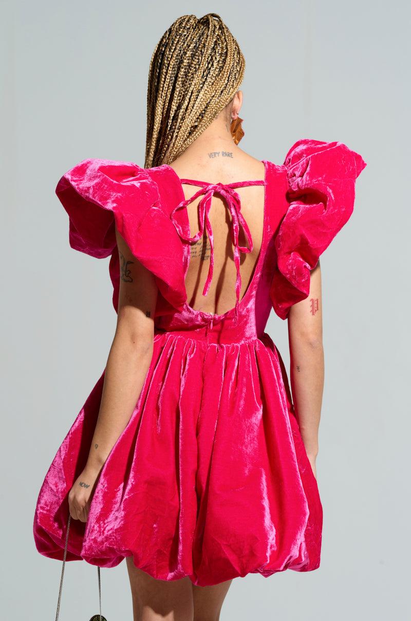 BELLE OF THE BALL VELVET MINI DRESS Product Image