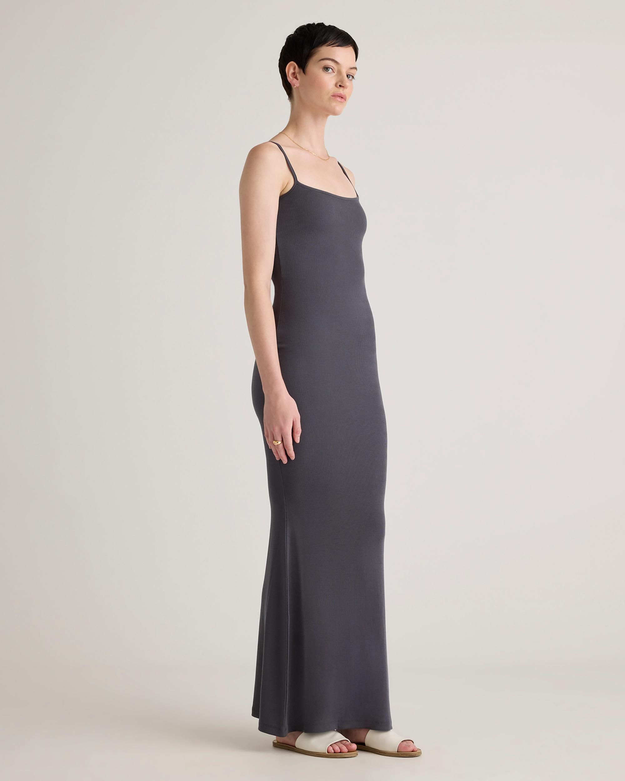 Quince | Women's Tencel Rib Knit Maxi Slip Dress Cotton/Modal Product Image