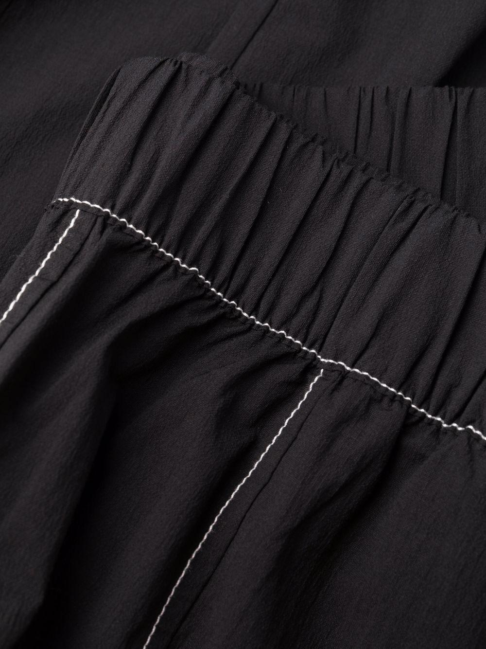 contrast-stitching straight trousers Product Image
