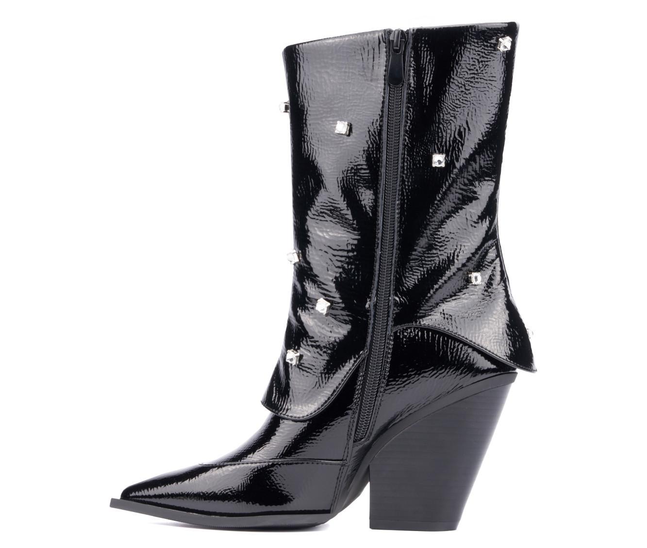 Women's Olivia Miller Bling Mid Calf Booties Product Image