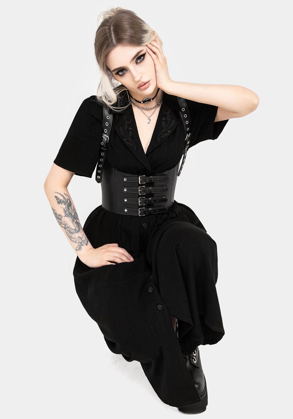 Jasmine Embroidered Midi Shirt Dress Product Image