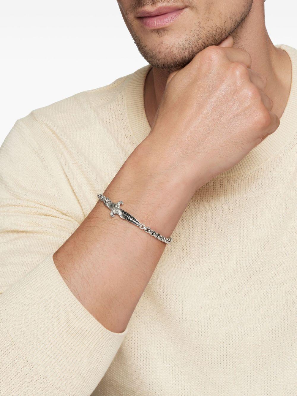 18kt yellow gold and sterling silver Waves Dagger bracelet (5mm) Product Image