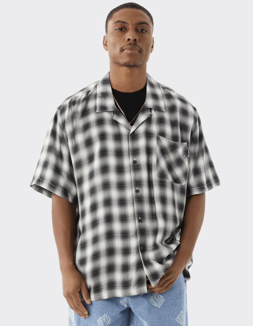 HUF Ombre Mens Button Up Shirt - BLACK Product Image