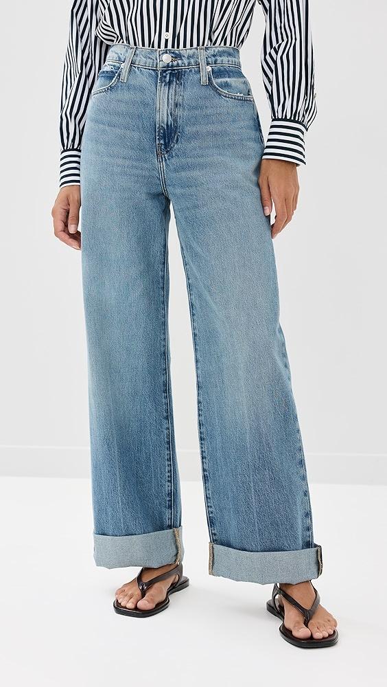 FRAME Le Jane Wide Leg Cuffed Jeans | Shopbop Product Image