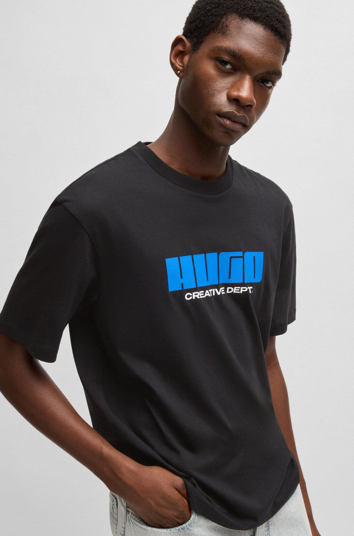 Cotton-jersey T-shirt with logo artwork Product Image