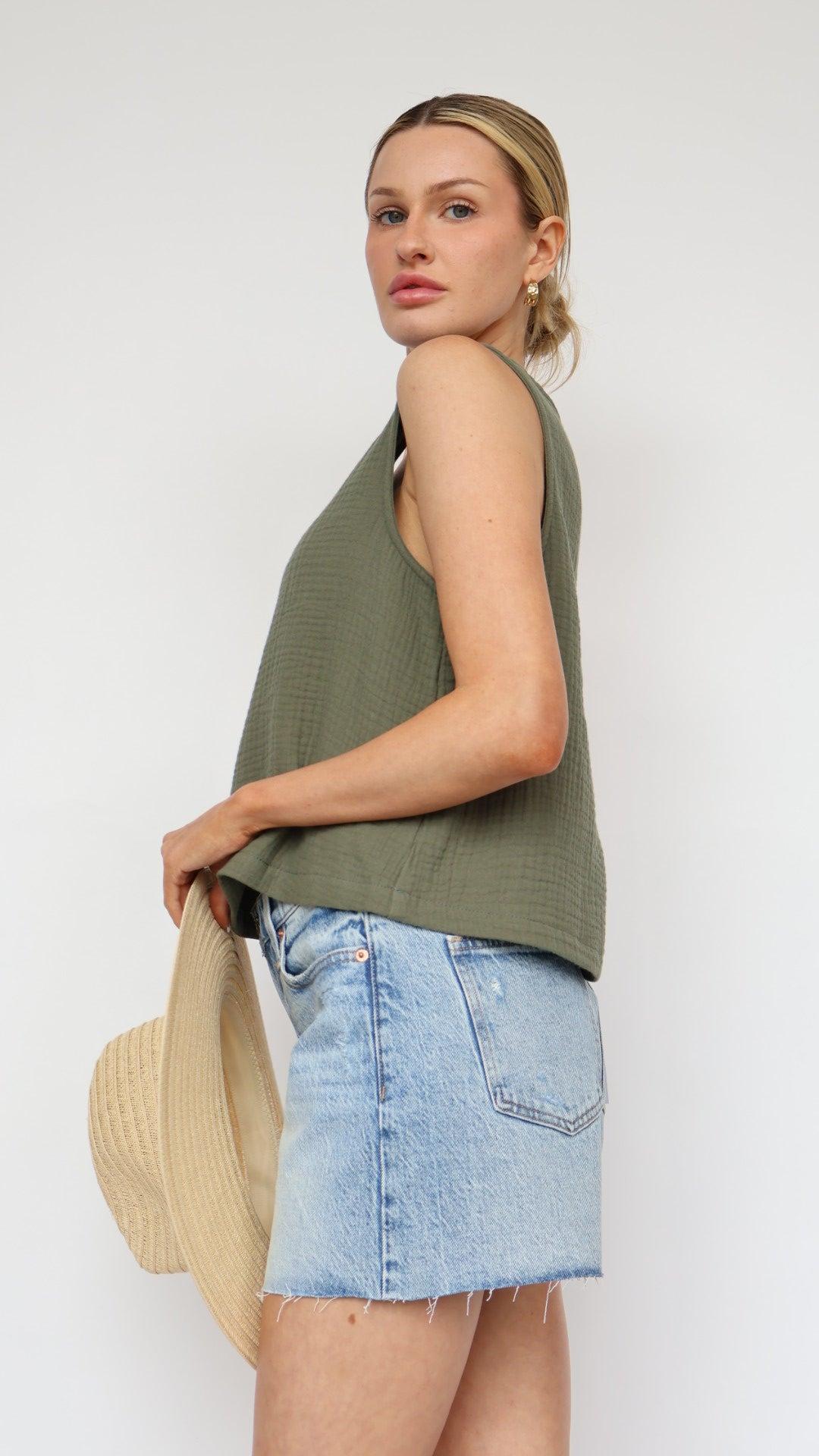 Emerson Round Neck Sleeveless Top Product Image