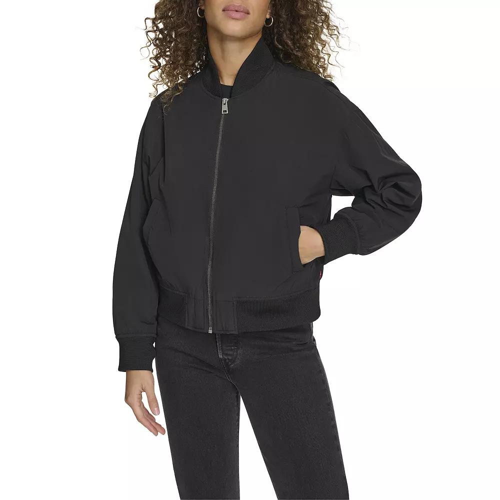 Women's Levi's® Relaxed Bomber Jacket, Size: Large, Black Product Image