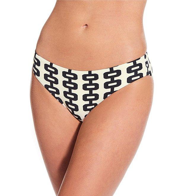 Gianni Bini Retro Fille Textured Pique Retro Hipster Swim Bottom Product Image