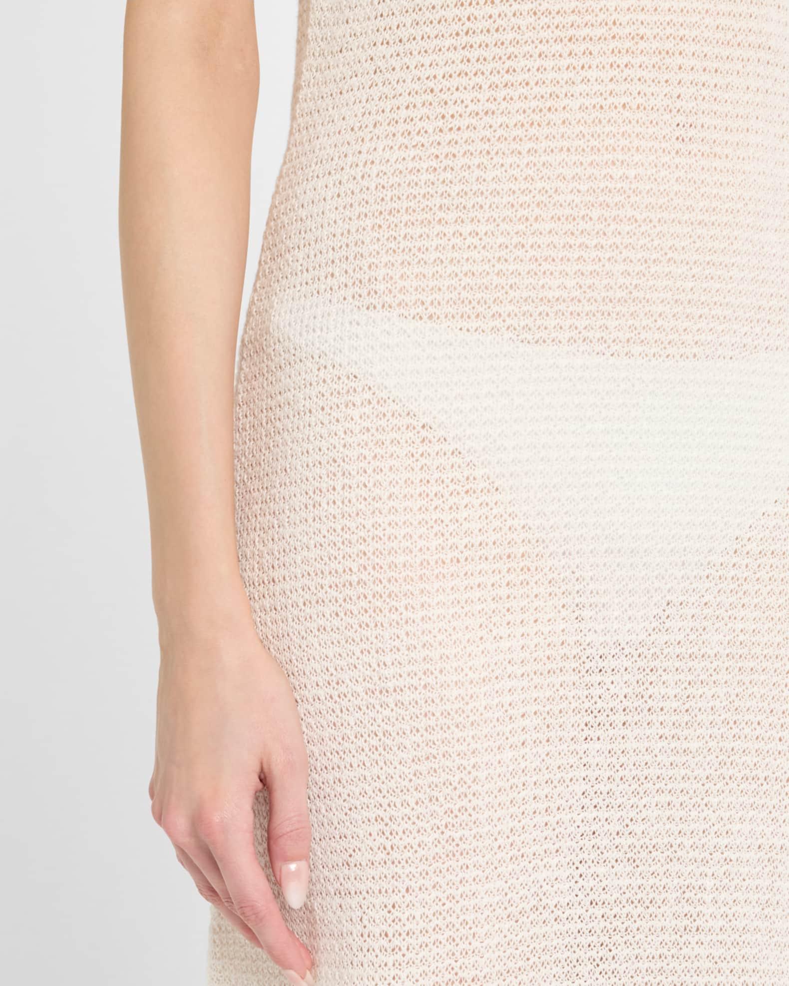 Linen Knit Scoop-Back Maxi Dress Coverup Product Image