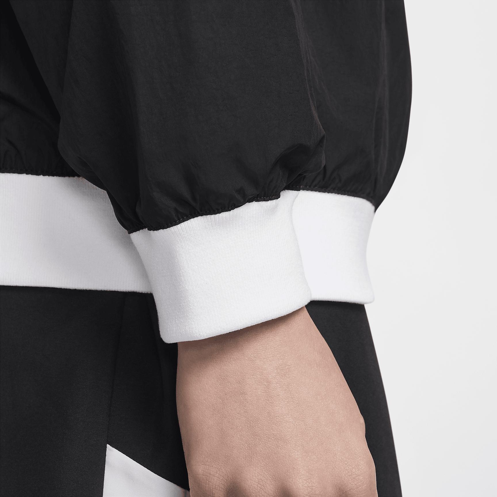 Womens Nike Sportswear Essential Loose UV Woven Long-Sleeve V-Neck Top | FV7649-010 Product Image