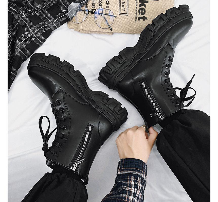 Lace-Up Platform Boots Product Image