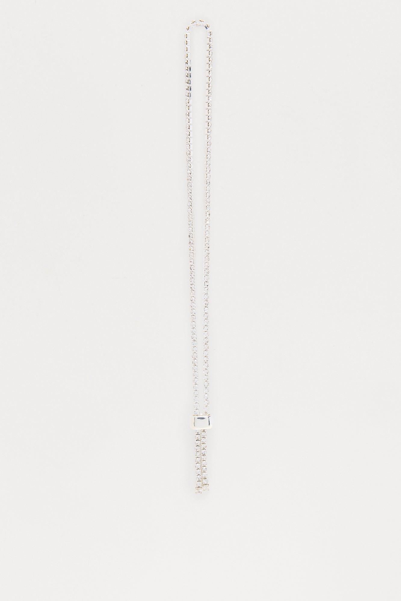 Starlit Steps Rhinestone Anklet - Silver Female Product Image