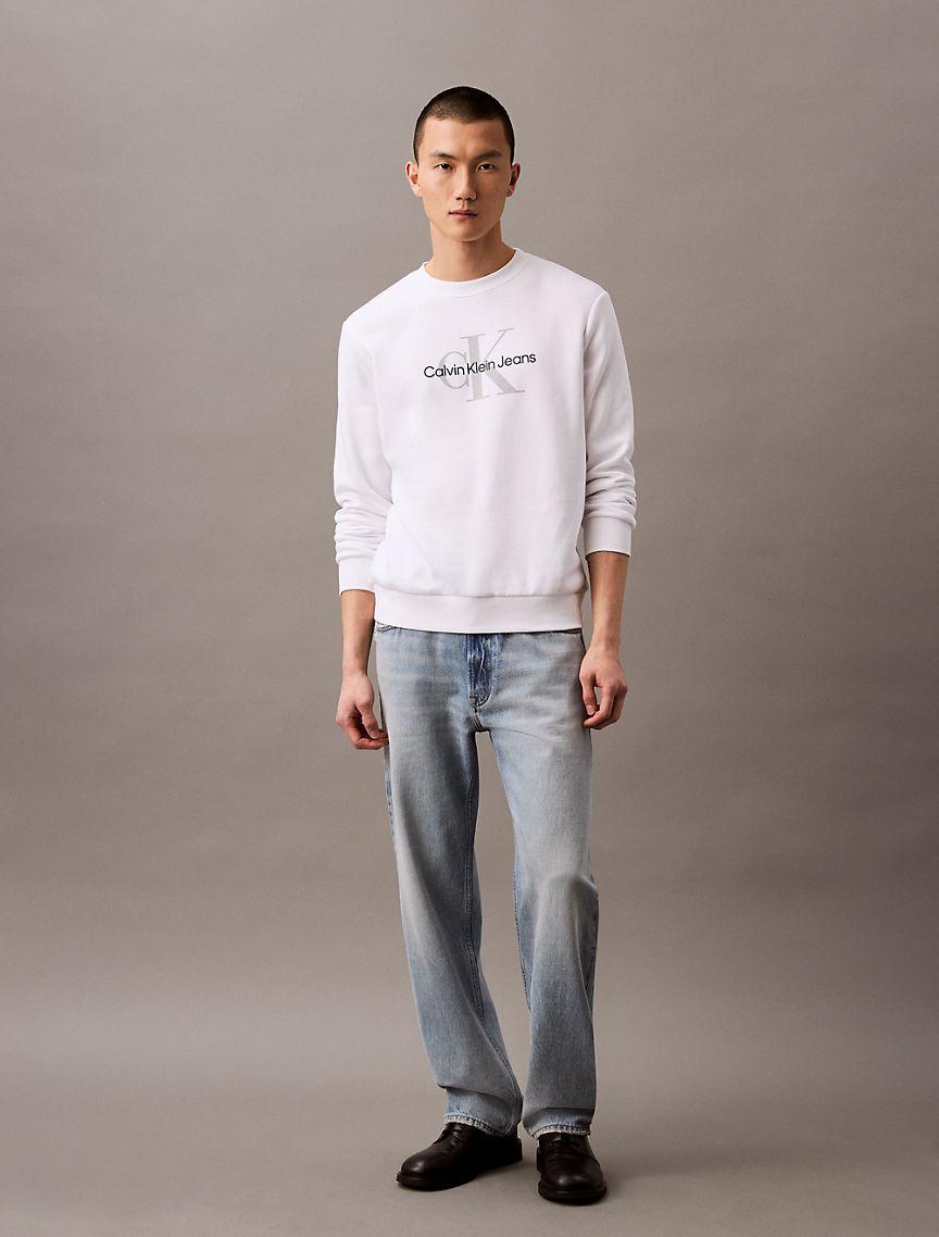 Monogram Logo Fleece Crewneck Sweatshirt Product Image