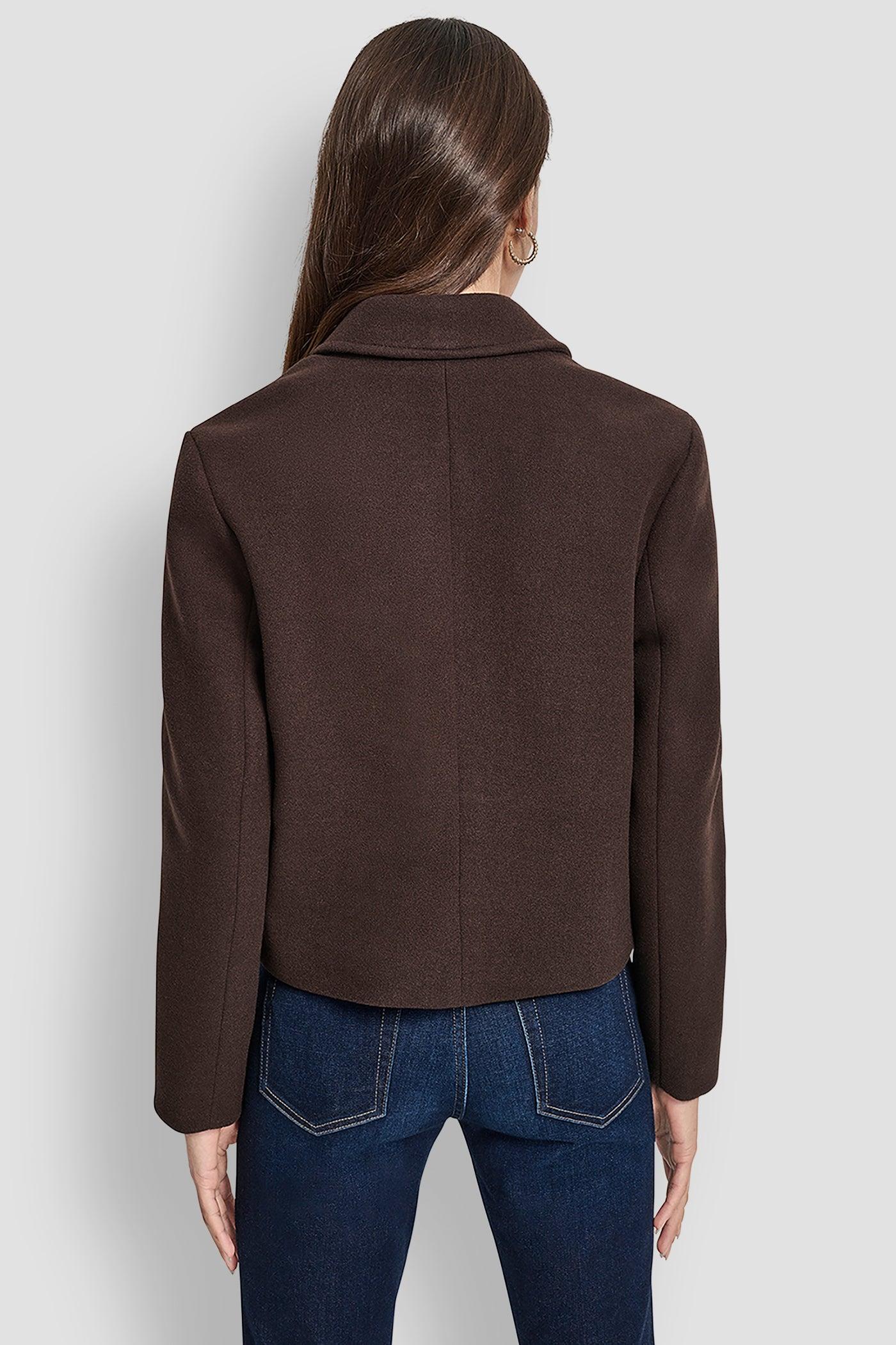 CROPPED FAUX WOOL JACKET Product Image