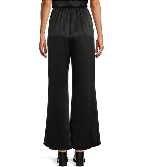 Caroline Rose Soft Satin Wide Leg Pull-On Coordinating Pants Product Image