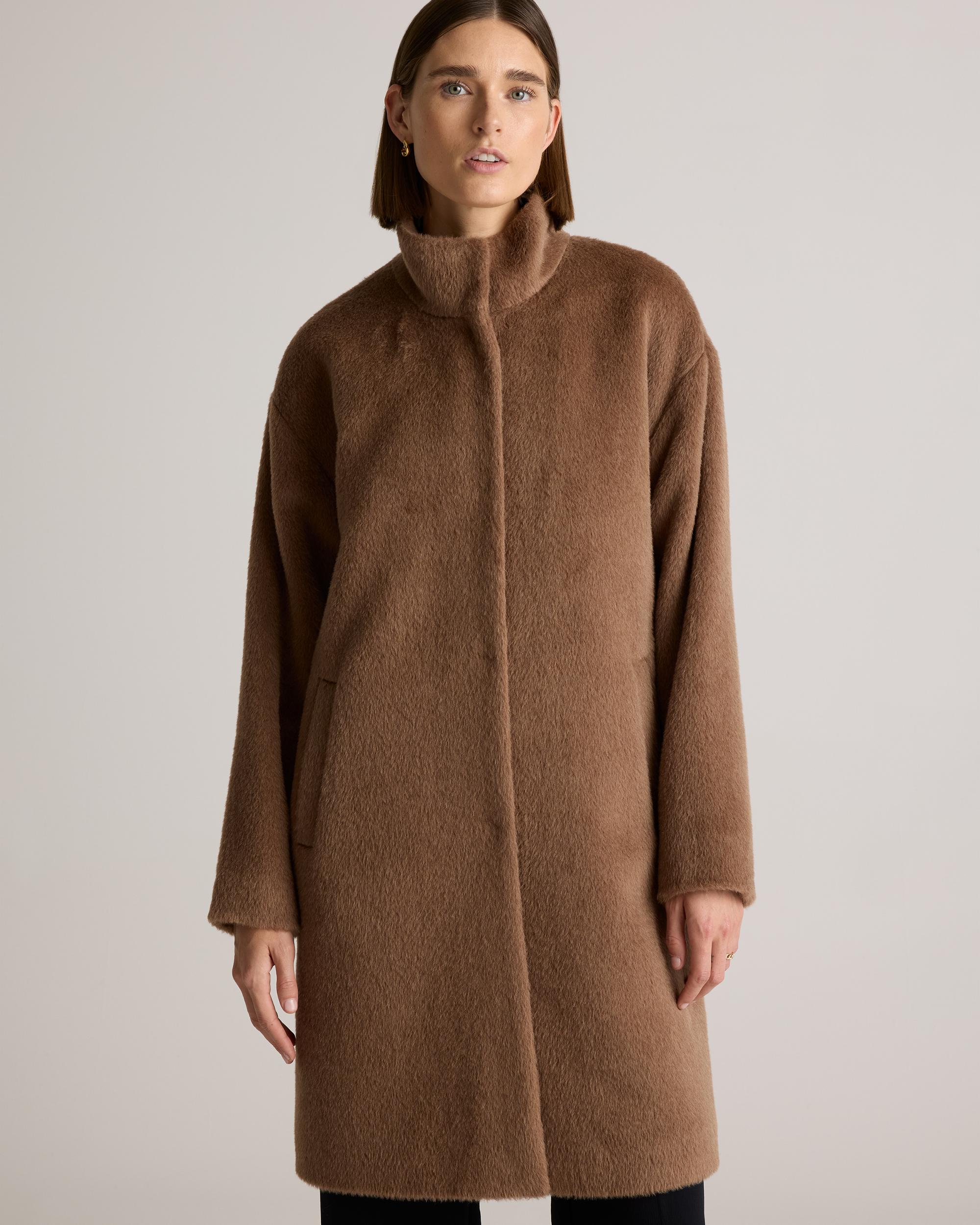 Quince | Women's Alpaca-Wool Stand Collar Coat Product Image