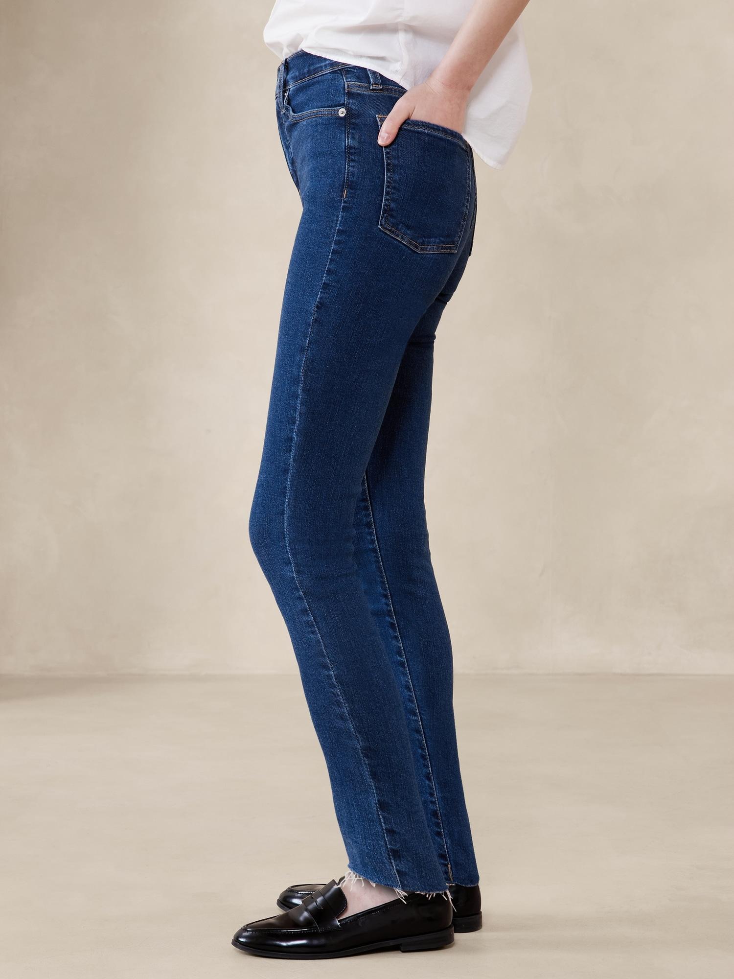 High-Rise Skinny Raw-Hem Jean Product Image
