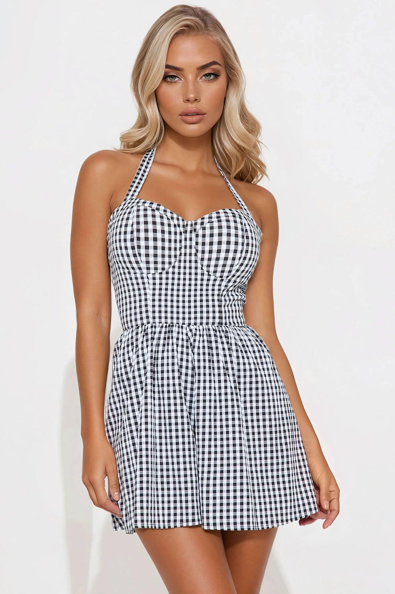 Got Your Back Romper - Black/combo Product Image