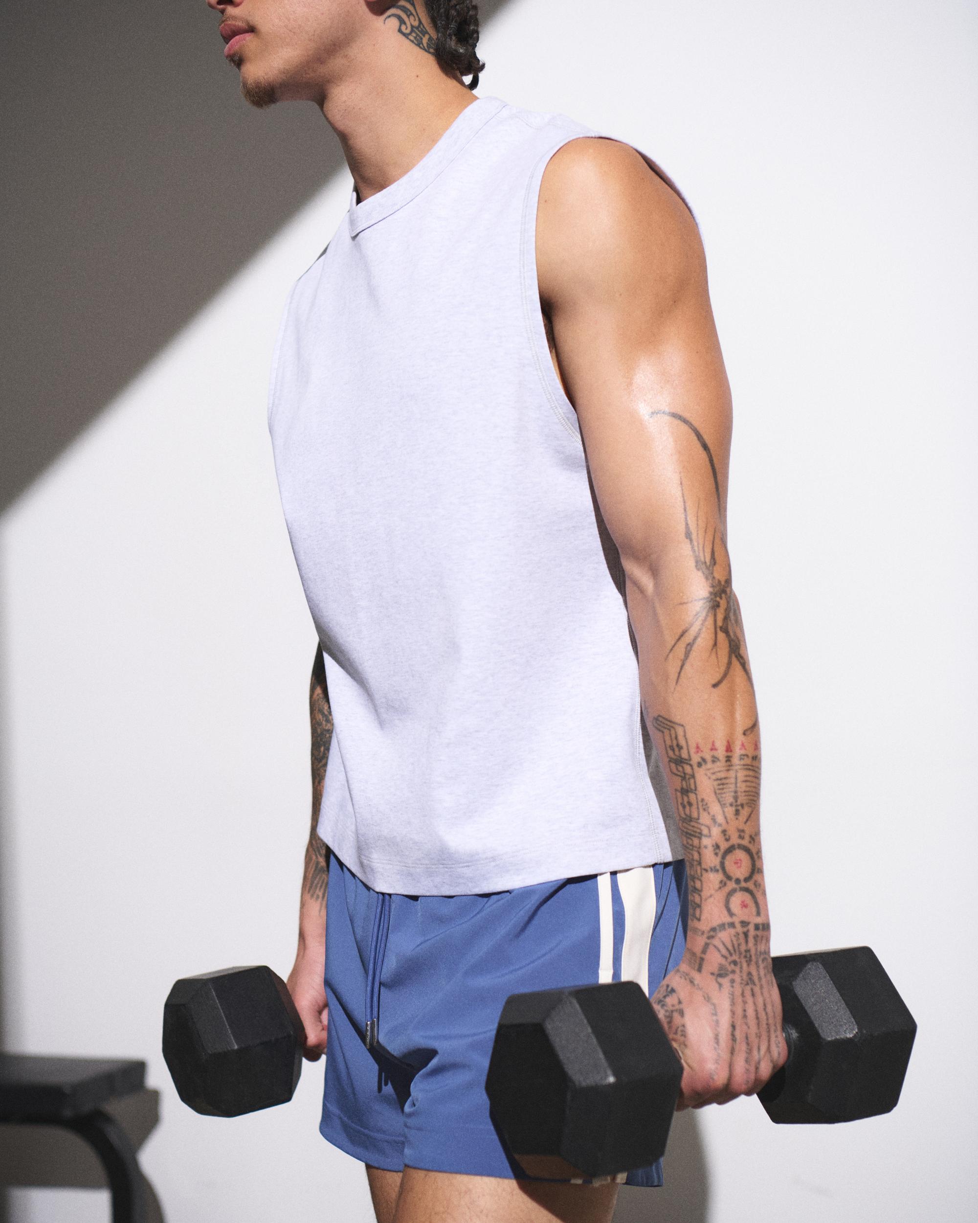 YPB Active Cropped Heavyweight Cotton Tank Product Image