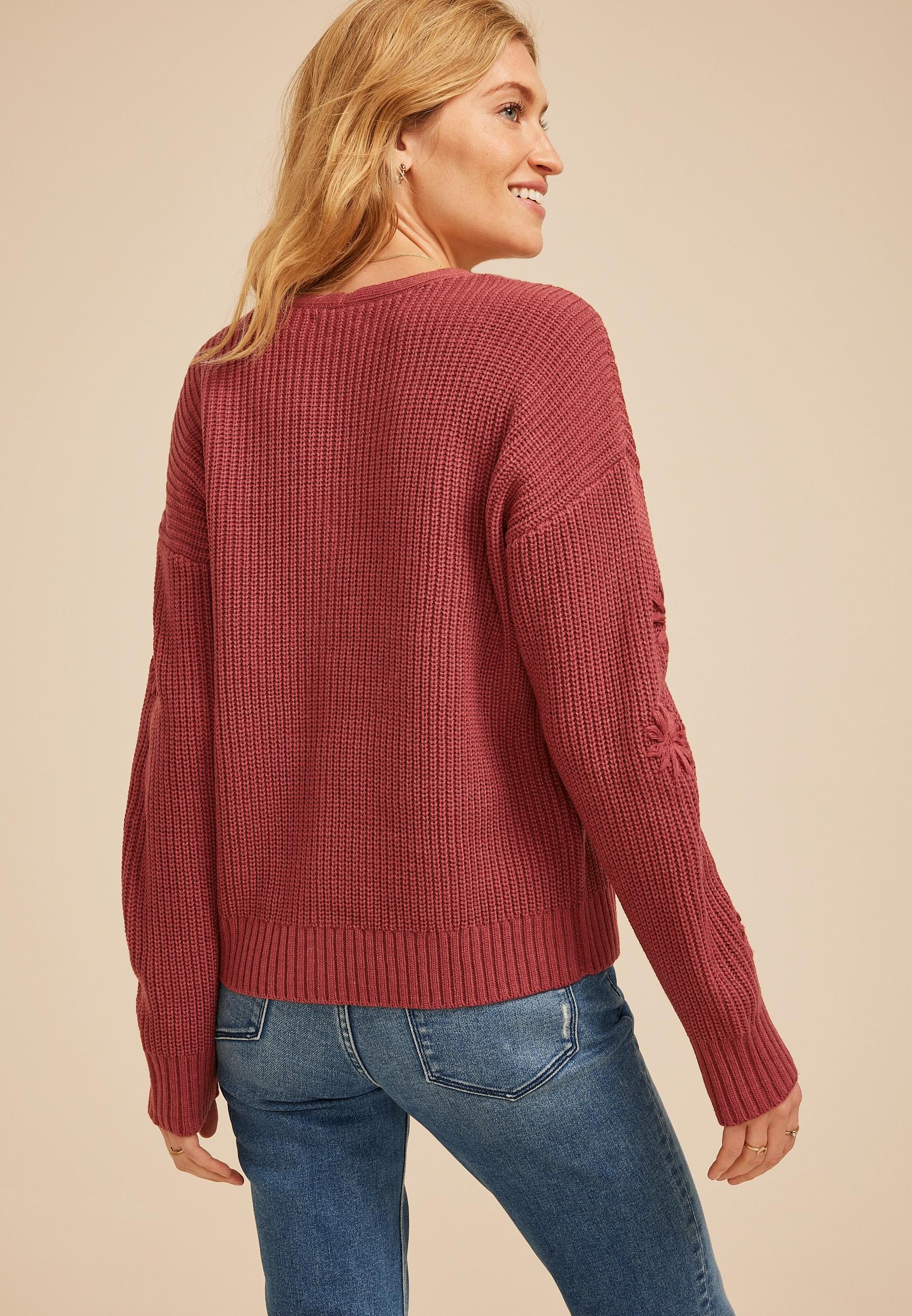 Embroidered Floral Button Front Cardigan Product Image