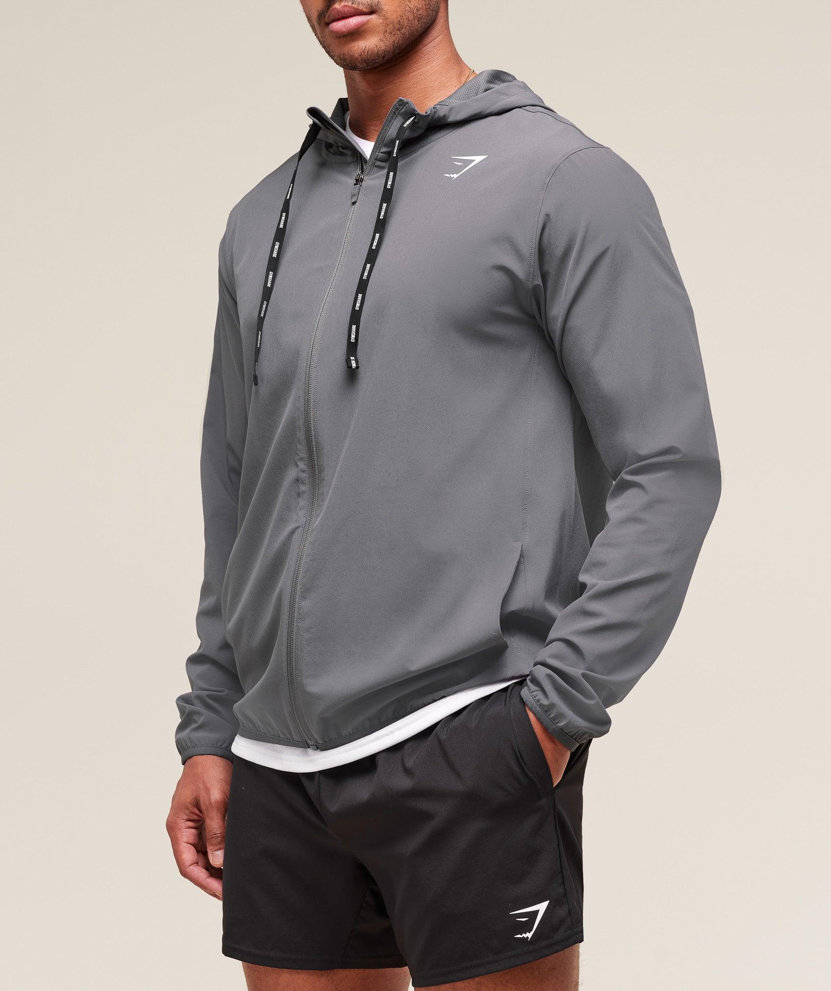 Gymshark Arrival Track Jacket - Silhouette Grey Male Product Image